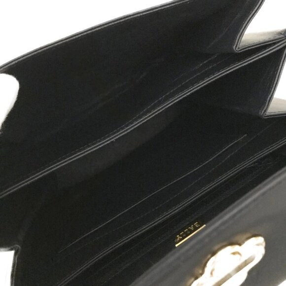 BALLY Leather Shoulder Hand Bag Navy blue/7BE1325 - Picture 10 of 15